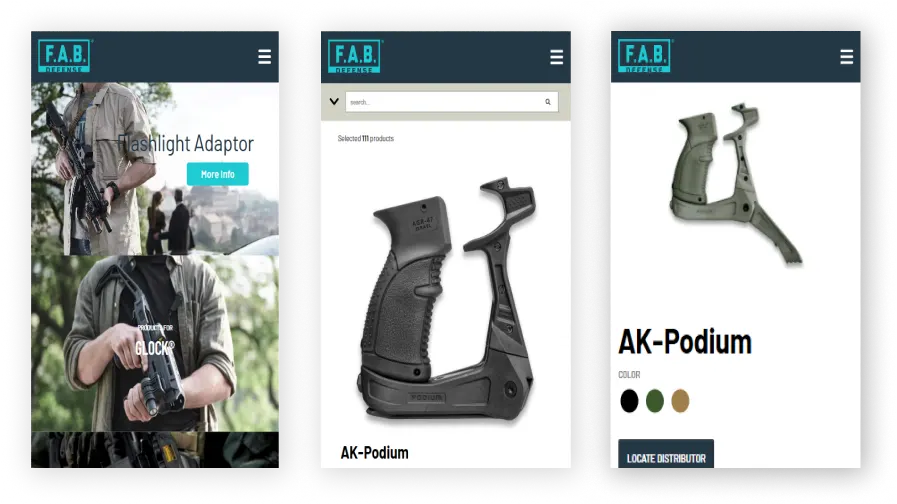 F.A.B. Defense - Mobile Screen